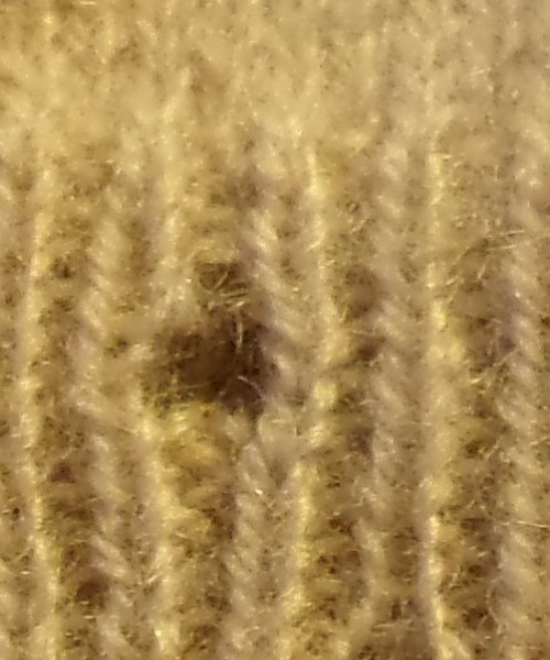 Kaschmirstrickjacke beige Mottenloch
